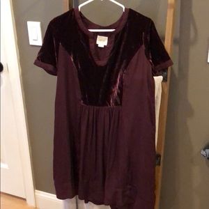 Eggplant velvet dress
